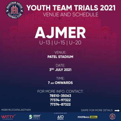 Read more about the article Rajasthan United FC, Ajmer Trials