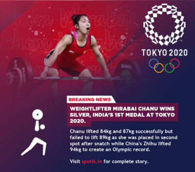 Read more about the article Tokyo Olympics: Mirabai Chanu wins India’s first medal with silver in women’s 49kg weightlifting