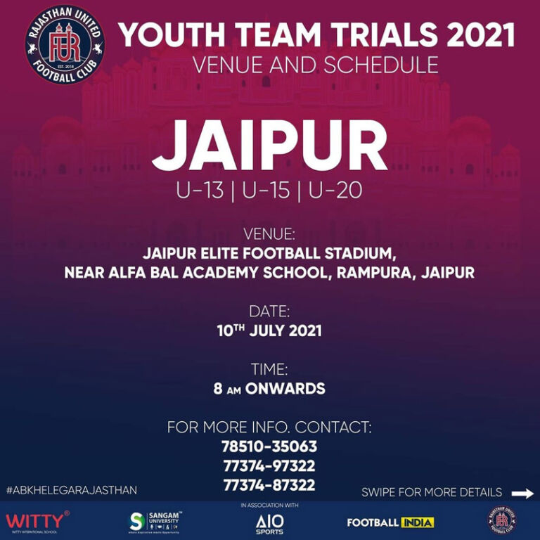 Read more about the article Rajasthan United FC, Jaipur Scholarship Trials