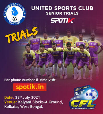 Read more about the article United Sports Club  Senior Trials, Kolkata