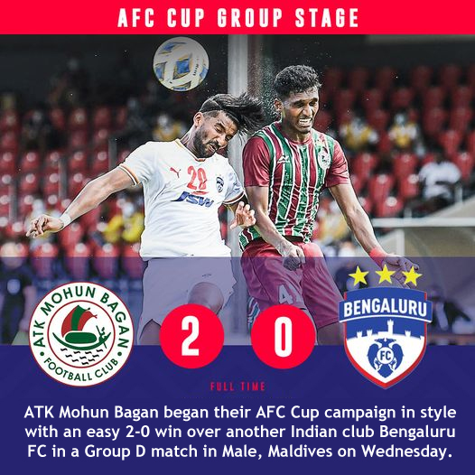 You are currently viewing AFC Cup:  ATK Mohun Bagan beat Bengaluru FC – Highlights