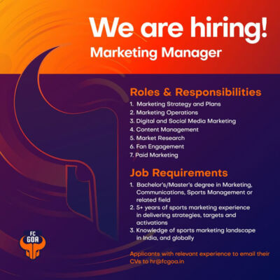 Read more about the article Goa FC Hiring Marketing Manager.