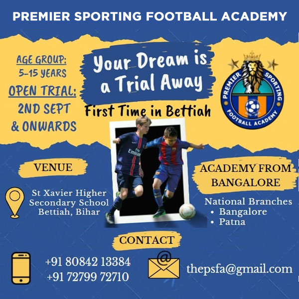 You are currently viewing Premier Sporting Football Academy, Bihar