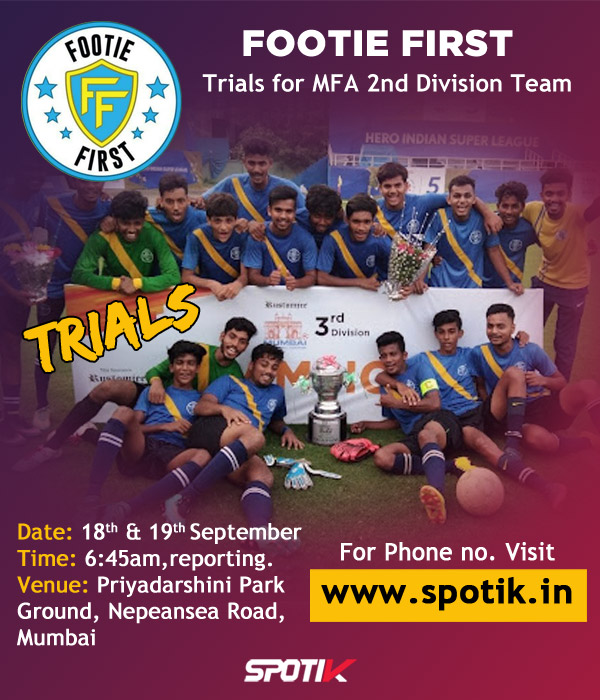 You are currently viewing Footie First  Trials for MFA 2 div, Mumbai