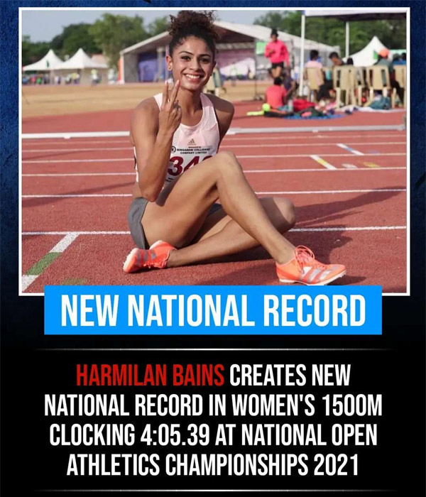 You are currently viewing Athletics: Harmilan Kaur Bains breaks 19-year-old 1500m national  record.