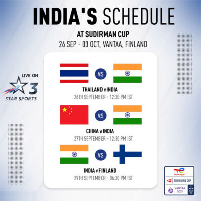 Read more about the article Sudirman Cup badminton: India’s schedule & watch live