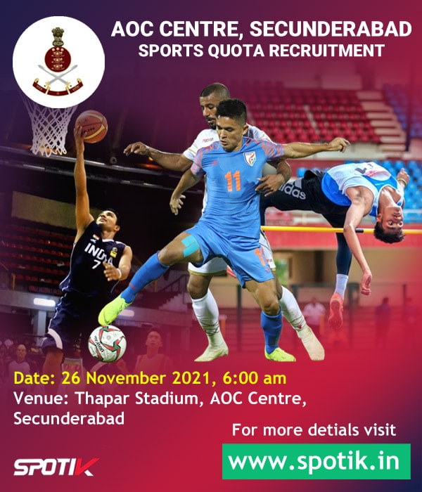 You are currently viewing AOC Centre Secunderabad, Army Sports Quota Recruitment.