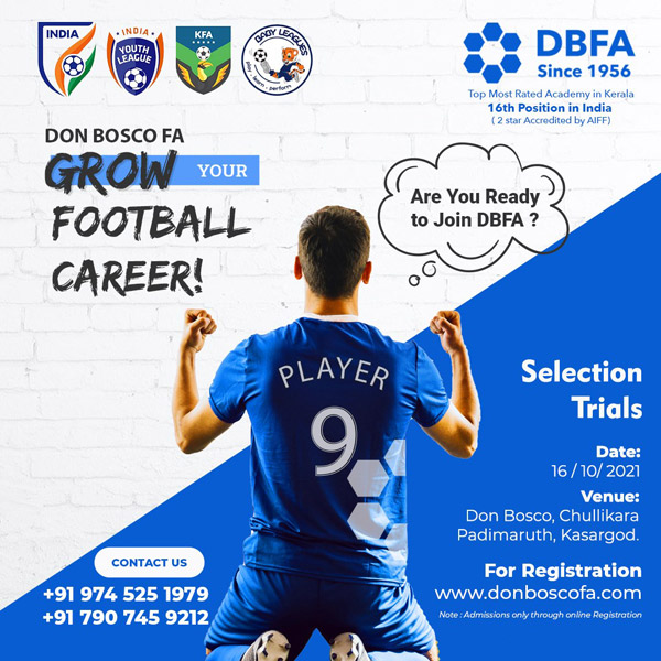 You are currently viewing DON BOSCO Football Academy Trials, Kasargod