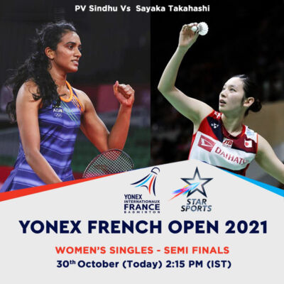 Read more about the article PV Sindhu : Women’s singles semifinals at French Open