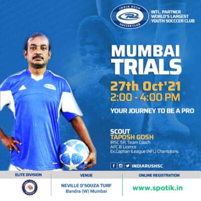 Read more about the article India Rush SC Senior Team Trials, Mumbai