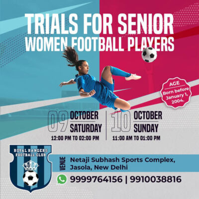 Read more about the article Royal Rangers FC Women Trials, New Delhi