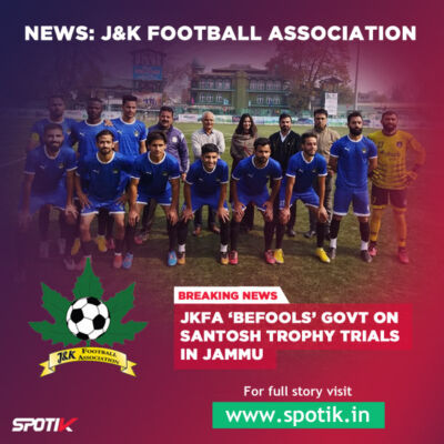 Read more about the article J&K Football Association ‘befools’ Govt on Santosh Trophy Trials in Jammu.