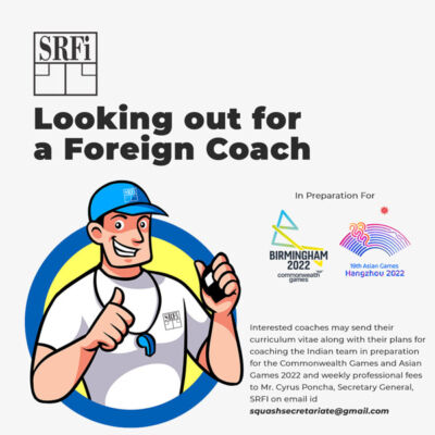 Read more about the article Job: SAI Squash foreign coach for national team.