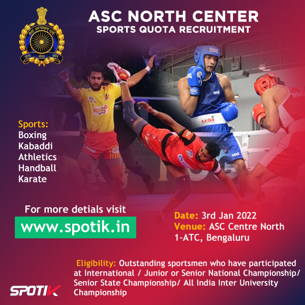 You are currently viewing ASC Centre North 1-ATC, Sports Quota, Bengaluru