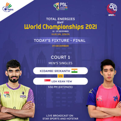 Read more about the article BWF World C’ships: Srikanth enters finals, Sen signs off with bronze