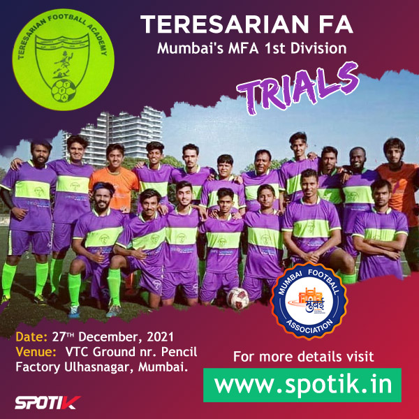 You are currently viewing Teresarian FA Mumbai’s MFA 1st Division Trials
