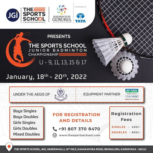 You are currently viewing The Sports School Junior Badminton Championship, Bengaluru