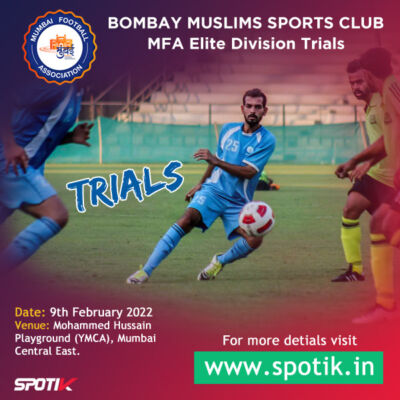 Read more about the article Bombay Muslims Sports Club trials for its Elite Division Team, Mumbai.