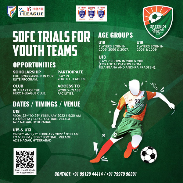 Read more about the article Sreenidi Deccan Football Club Youth I-league Trials.