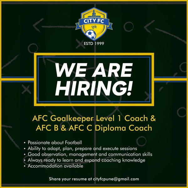 You are currently viewing City FC Pune Hiring Coaches
