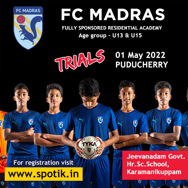 Read more about the article FC Madras Scholarship Trials, PUDUCHERRY