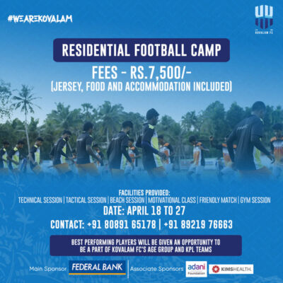 Read more about the article Kovalam FC Residential Football Camp & Selection, Kerala.