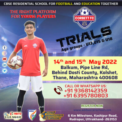 Read more about the article Corbett Football Club Trials, Thane.