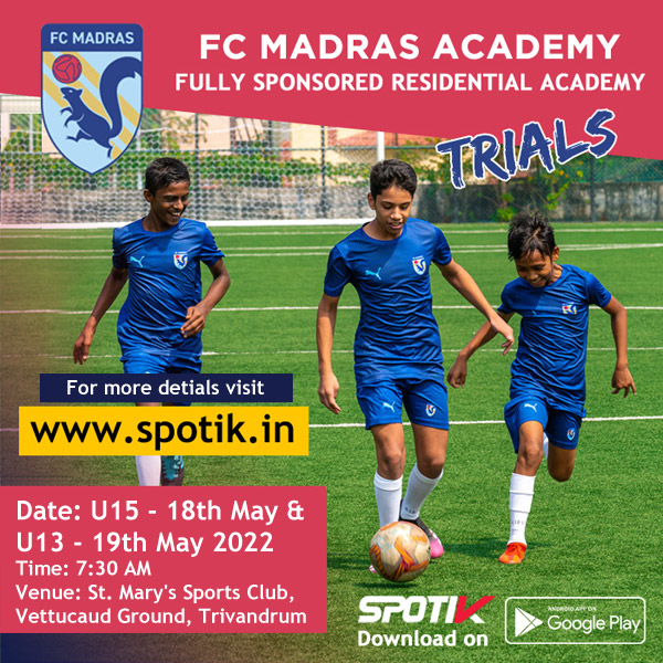 You are currently viewing FC Madras Residential Academy Scholarship Trials, Trivandrum
