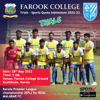 Read more about the article Farook College Sports Quota Selection Trials