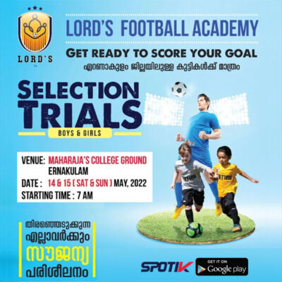 Read more about the article Lord’s Football Academy Scholarship Trials, Kochi