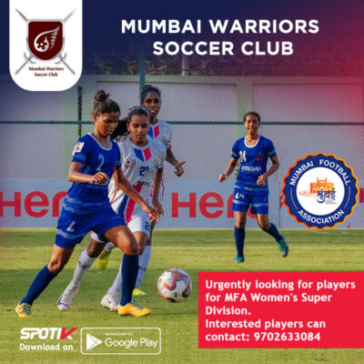 Read more about the article Mumbai Warriors SC women’s team looking for Players, Mumbai.