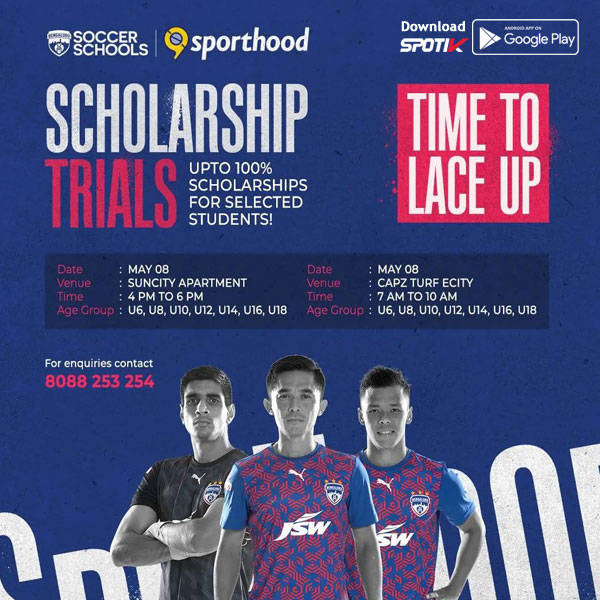 You are currently viewing Sporthood BFC Soccer Schools Scholarship Trials, Bengaluru.