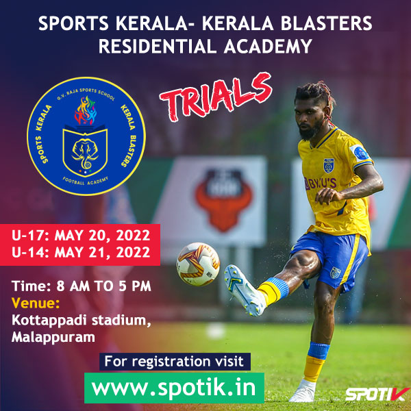 You are currently viewing Sports Kerala – Kerala Blasters Football Academy Trials, Malappuram.