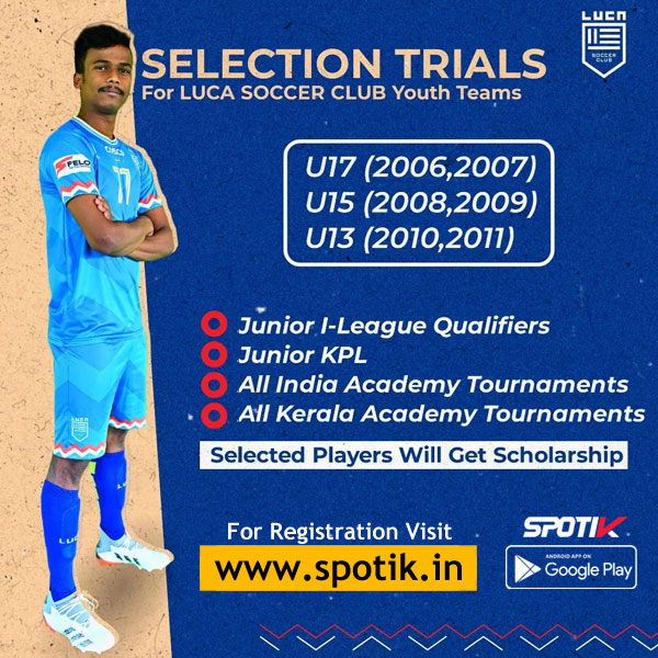 Read more about the article LUCA Soccer Club Youth Teams Trials, Kerala