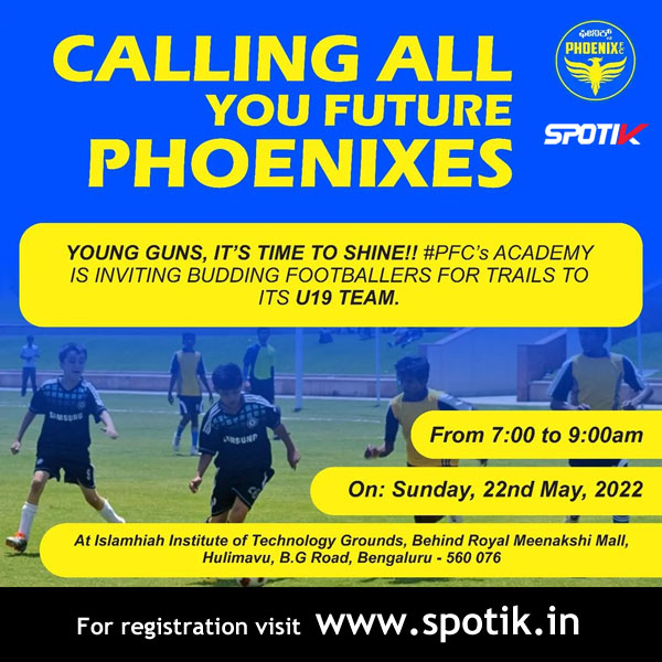 Read more about the article Phoenix FC U-19 Trials, Bengaluru.