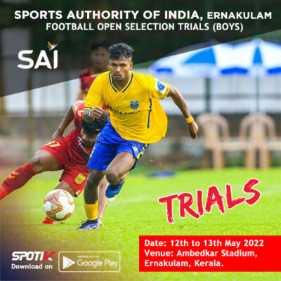 Read more about the article Sports Authority Of India Football Trials, Ernakulam, Kerala.