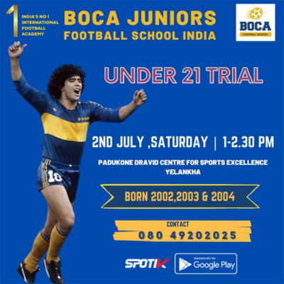 Read more about the article Boca Juniors Football School U21 Trials, Bengaluru.