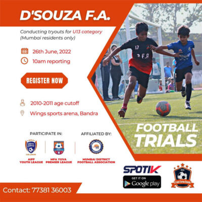 Read more about the article Dsouza Football Academy Trials, Mumbai