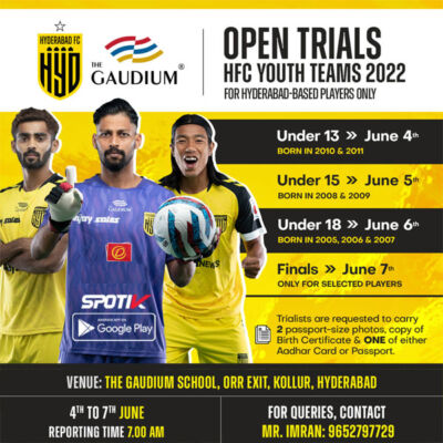 Read more about the article Hyderabad FC Youth Team Trials.