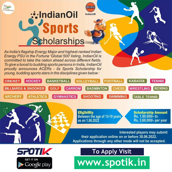 Read more about the article Indian Oil Sports Scholarship Scheme.