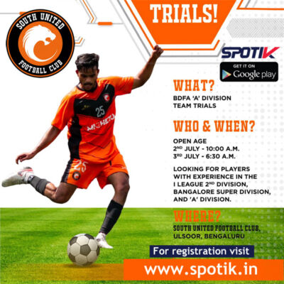 Read more about the article South United FC Senior Team Trials, Bengaluru