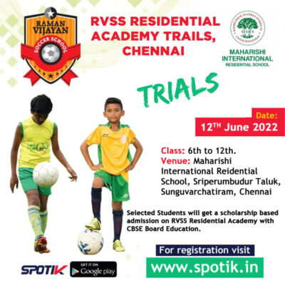 Read more about the article Raman Vijayan Soccer School Trials, Chennai.