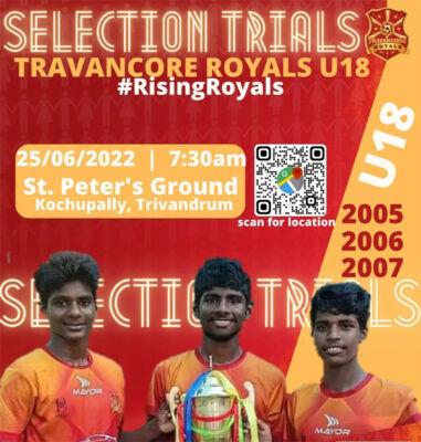 Read more about the article Travancore Royals Football Club U18 Trials, Trivandrum.
