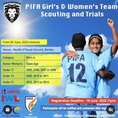 Read more about the article PIFA Women’s Team Trials, Mumbai