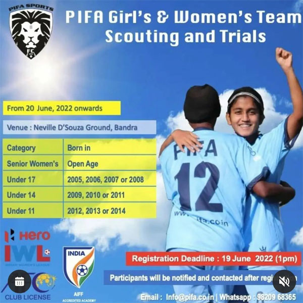 You are currently viewing PIFA Women’s Team Trials, Mumbai