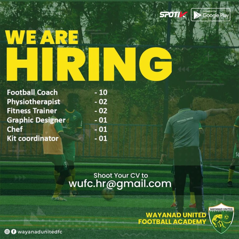 Read more about the article Wayanad United Football Academy Hiring, Kerala.