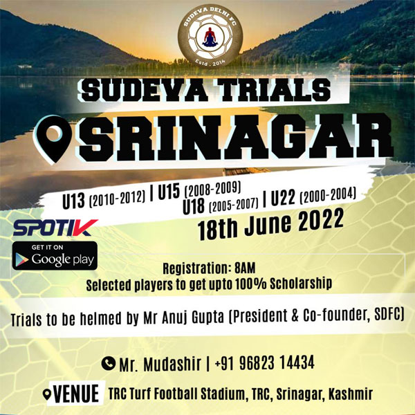 You are currently viewing Sudeva Delhi FC Trials, Srinagar