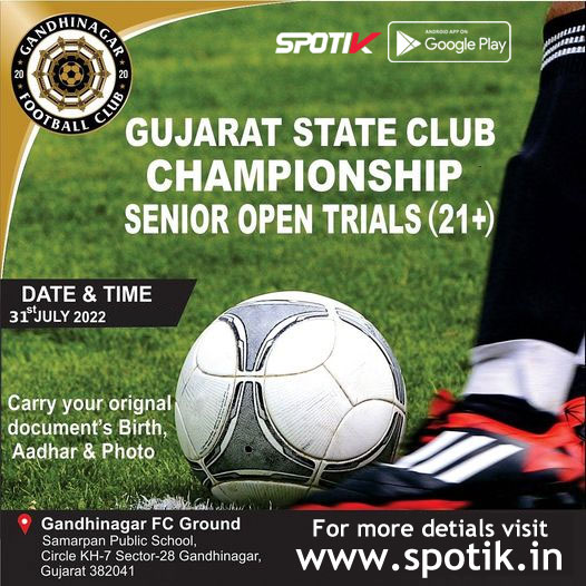 You are currently viewing Gandhinagar FC Senior Open Trails, Gujarat.