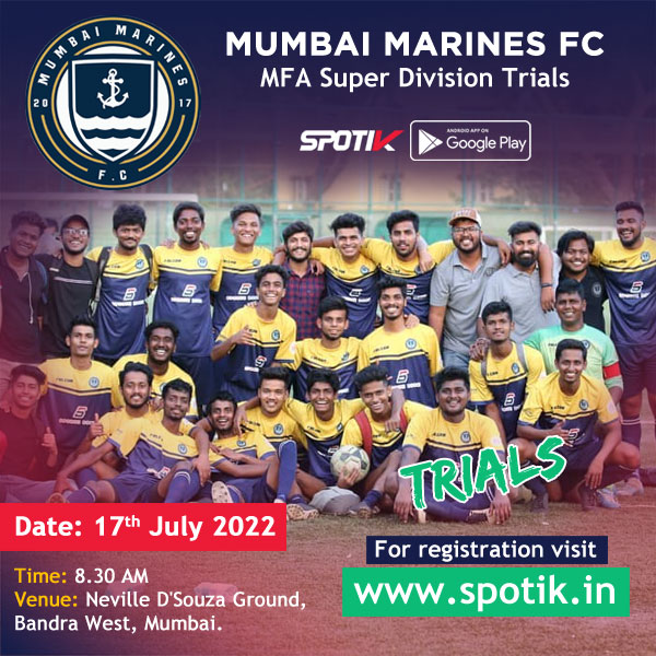 You are currently viewing Mumbai Marines FC MFA Super Division Trials.