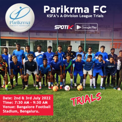 Read more about the article Parikrma FC Senior Team Trials, Bengaluru.
